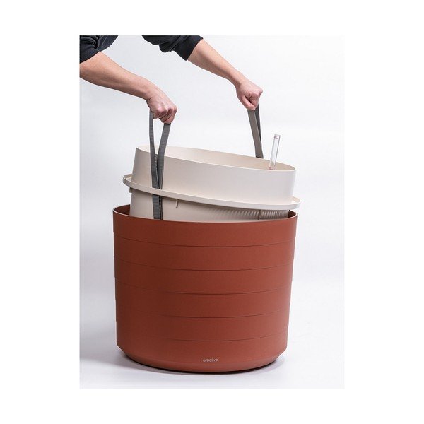 Smeđecrvena samonavodnjavajuća tegla Plastia Berberis, ø 55 cm-image-3