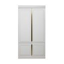 Svijetlo sivi ormar od masivnog bora 110x215x44 cm Organize – WOOOD