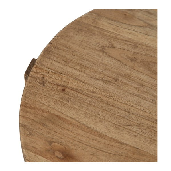Okrugli pomoćni stol od masivne indijske lipe ø 40 cm Dala – Ixia-image-2
