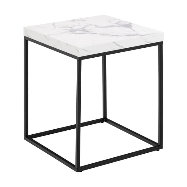 Pomoćni stol s pločom stola u mramornom dekoru 40x40 cm Barossa – Actona-image-2