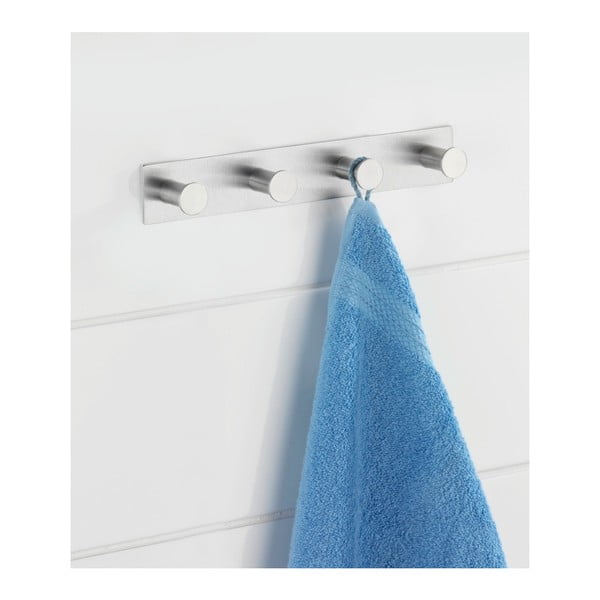 Zidna vješalica sa 4 kukice u srebrnoj boji Wenko Celano-image-1