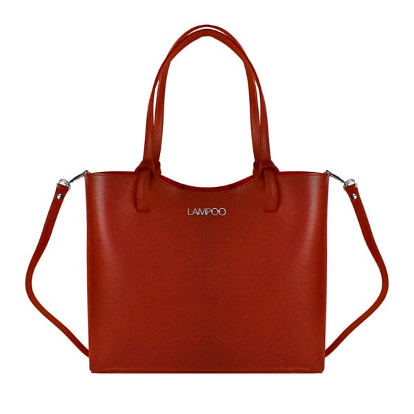 Tamnocrvena kožna torbica Lampoo Gulia