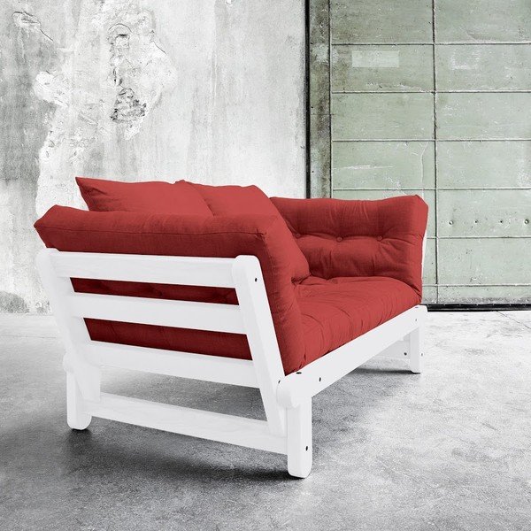 Sofa na razvlačenje Karup Beat White / Passion Red-image-1