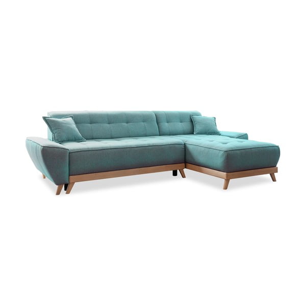 Tirkizna sklopiva kutna garnitura (promjenjiva) Dazzling Daisy – Miuform