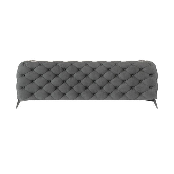 Siva baršunasti sofa 225 cm Chelsea – Ropez-image-2