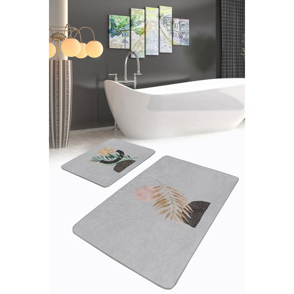 Sive kupaonske prostirke u setu 2 kom 60x100 cm – Mila Home-image-1
