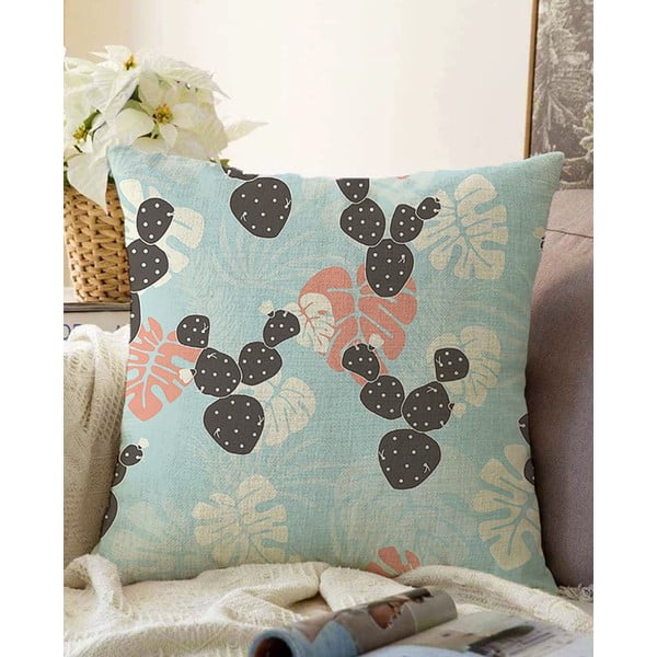 Plava jastučnica s udjelom pamuka Minimalist Cushion Covers Chenille, 55 x 55 cm