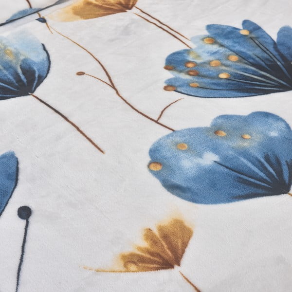 Tamno plava posteljina za krevet za jednu osobu od mikropliša 140x200 cm Marbella – My House-image-3