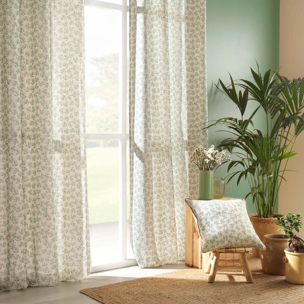 Bijela/zelena zavjesa 140x240 cm Maddy – douceur d'intérieur-image-4