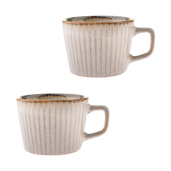Krem šalice u setu 2 kom za cappuccino od kamenine 190 ml Tone – Dakls