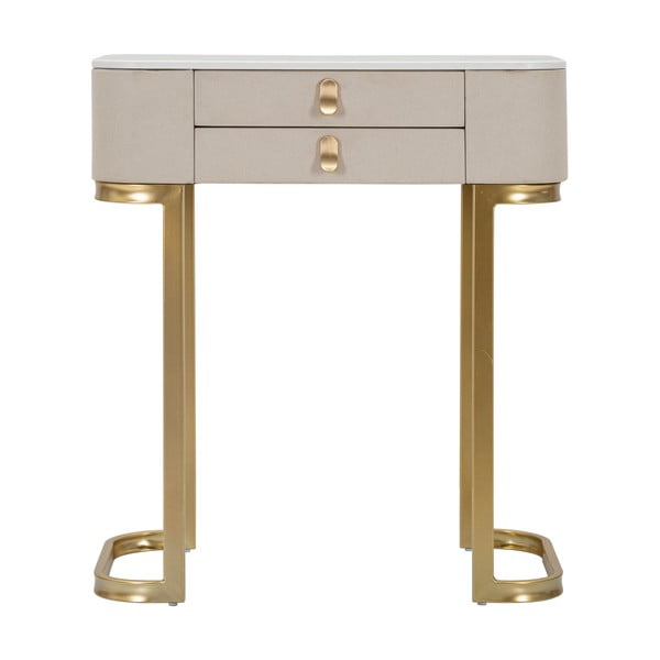 Bež/u zlatnoj boji pomoćni stol 40x70 cm Beauty – Mauro Ferretti
