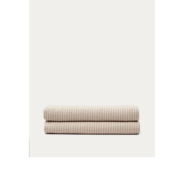 Bež prošiven prekrivač od jacquarda 240x260 cm Vindi – Kave Home-image-2