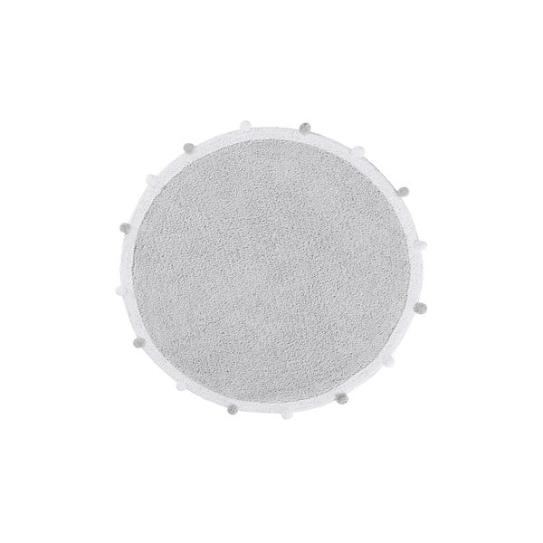 Svijetlo sivi periv/ručno rađen pamučan dječji tepih ø120 cm Bubbly – Lorena Canals