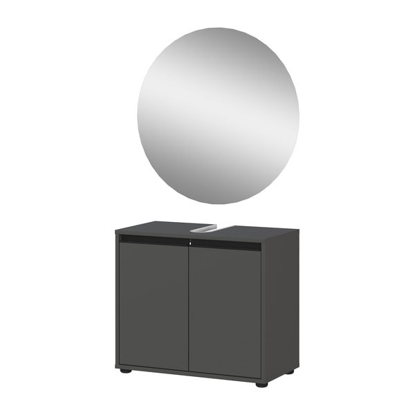 Antracitno sivi set namještaja za kupaonicu Lemont – Germania