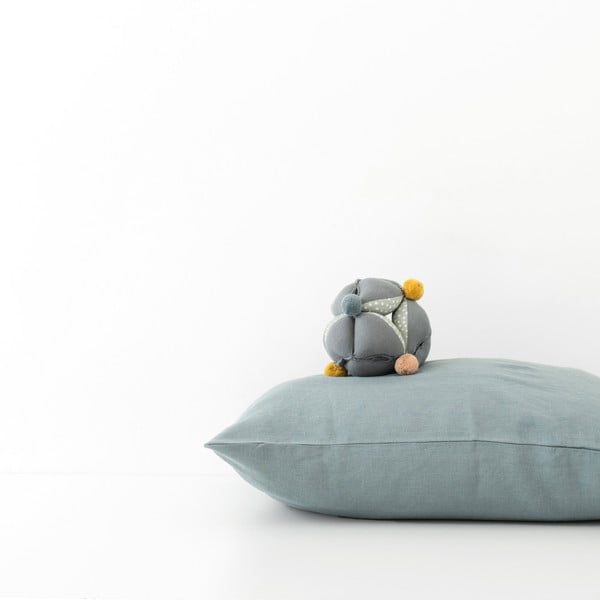 Dječja plava lanena jastučnica Linen Tales Nature 40 x 60 cm-image-2