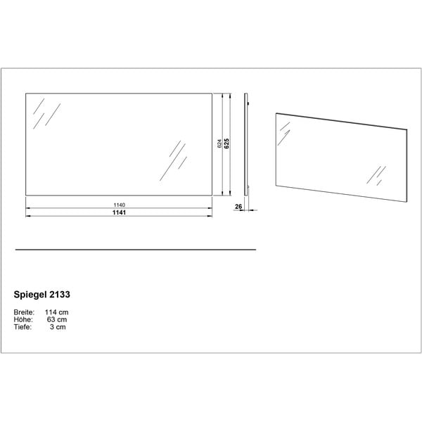 Zidno ogledalo 115x63 cm Ceduna – Germania-image-4