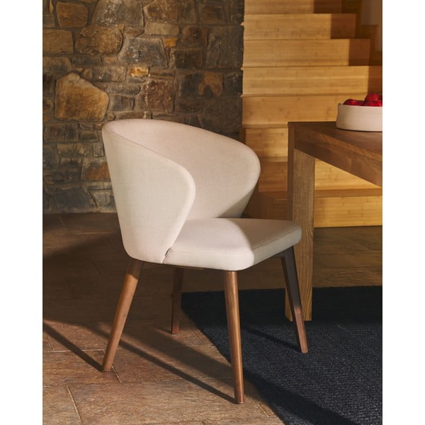 Krem podstavljena blagovaonska stolica Darice – Kave Home-image-1