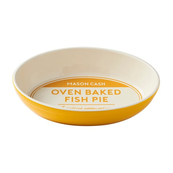 Žuta ovalna zdjela za posluživanje Mason Cash Baker&#39;s Authority, 28 x 19 cm