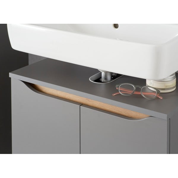 Sivi ormarić za umivaonik 60x53 cm Set 357 - Pelipal-image-1