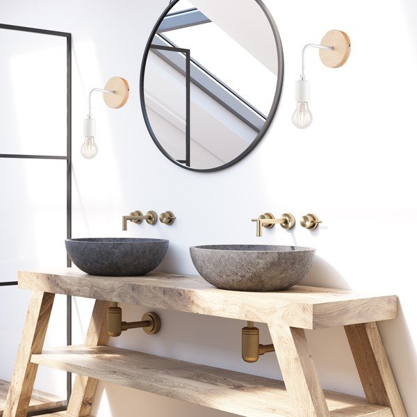 Bijela/u prirodnoj boji zidna lampa Orazio – LAMKUR-image-1