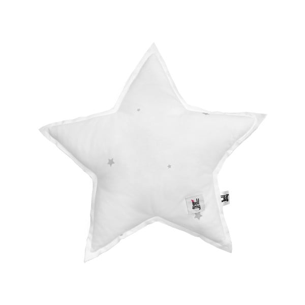 Sivi dječji pamučni jastuk u obliku zvjezdice BELLAMY Shining Star