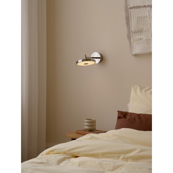 LED zidna lampa sa savitljivom konstrukcijom/s mogućnosti zatamnjivanja s utikačem u sjajno srebrnoj boji ø 15 cm Asteria Wall Short – UMAGE-image-1