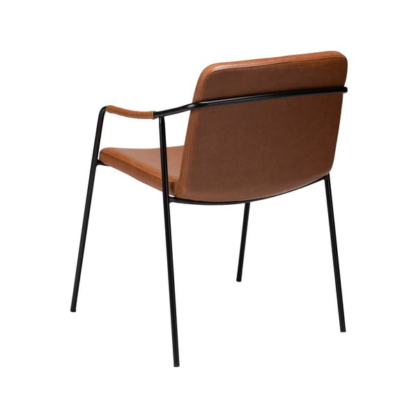 Svijetlosmeđa blagovaonska stolica od imitacije kože DAN-FORM Denmark Boto-image-3