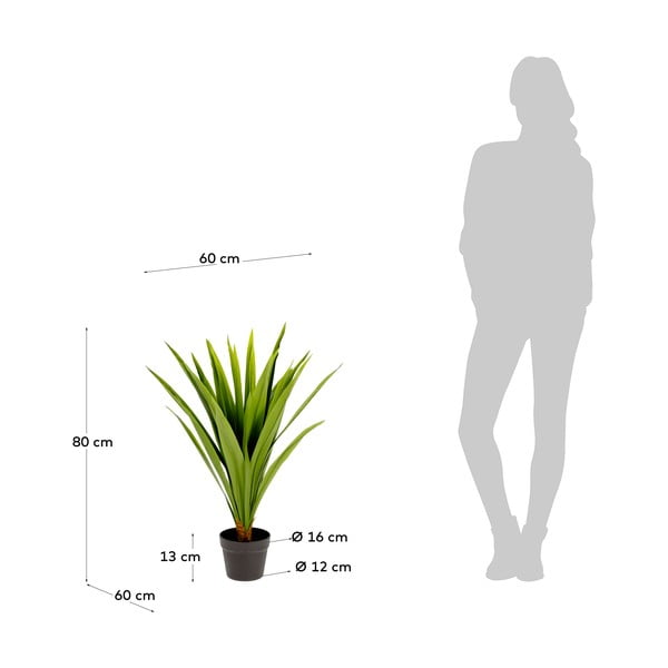 Umjetna biljka (visina 80 cm) Yucca – Kave Home-image-2