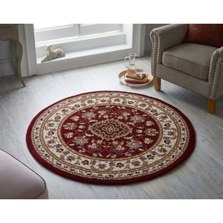 Crveni okrugli tepih 133x133 cm Sherbone – Flair Rugs