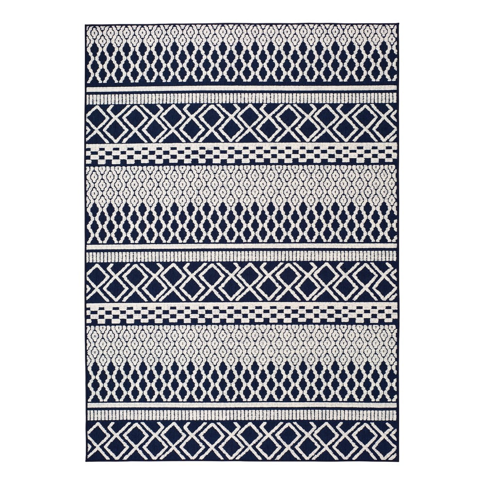 Plavo-bijeli vanjski tepih Universal Cannes ZigZag, 230 x 160 cm