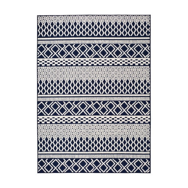 Plavo-bijeli vanjski tepih Universal Cannes ZigZag, 200 x 140 cm