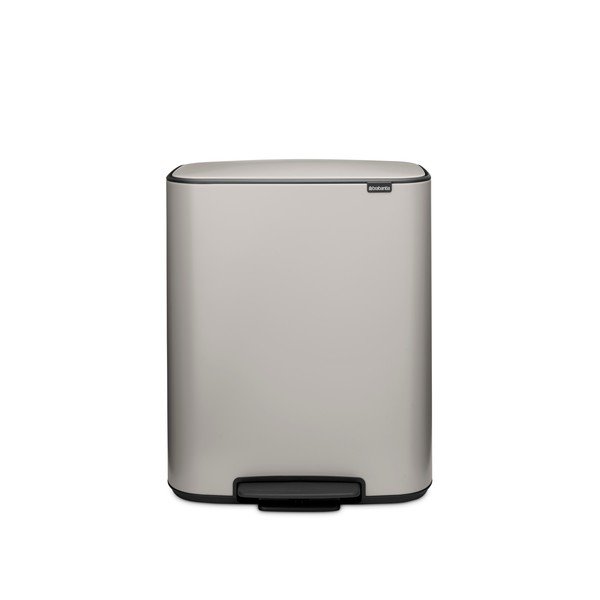Svijetlo siva željezna kanta za smeće s pedalom 60 l Bo – Brabantia-image-4