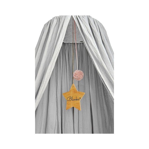 Sivi dječji laneni baldahin za krevetić BELLAMY Stone Gray, dužina 260 cm-image-2