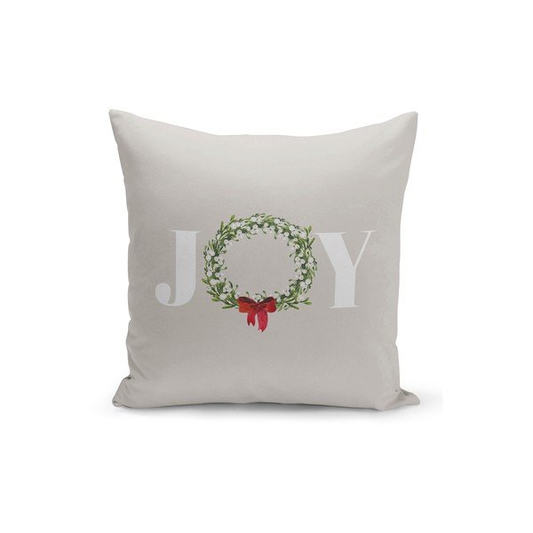 Siva božićna ukrasna jastučnica Kate Louise Christmas Noel, 43 x 43 cm