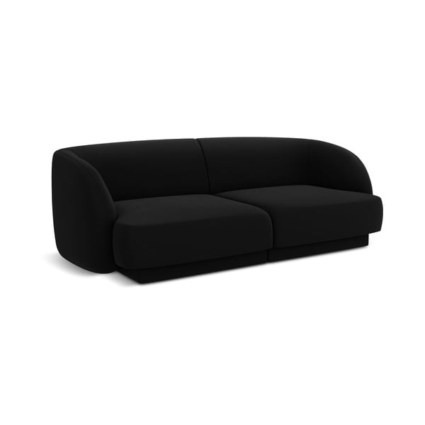 Crna baršunasta sofa 184 cm Miley - Micadoni Home-image-1