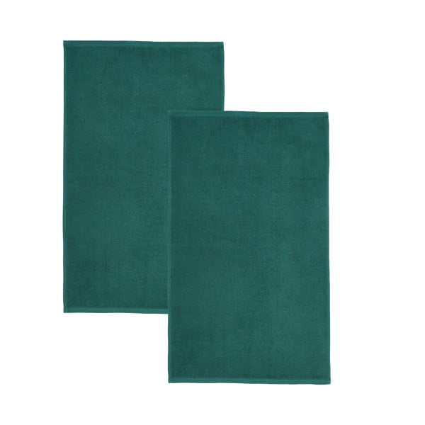 Tamno zeleni brzosušeći/od frotira pamučni ručnici u setu 2 kom 90x140 cm Quick Dry – Catherine Lansfield