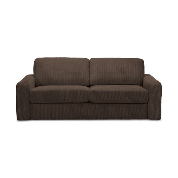 Smeđa sklopiva sofa od samta 195 cm Nona – Makamii