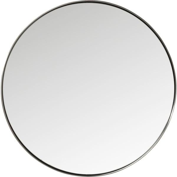 Okruglo ogledalo s crnim okvirom Kare Design Round Curve, ⌀ 100 cm
