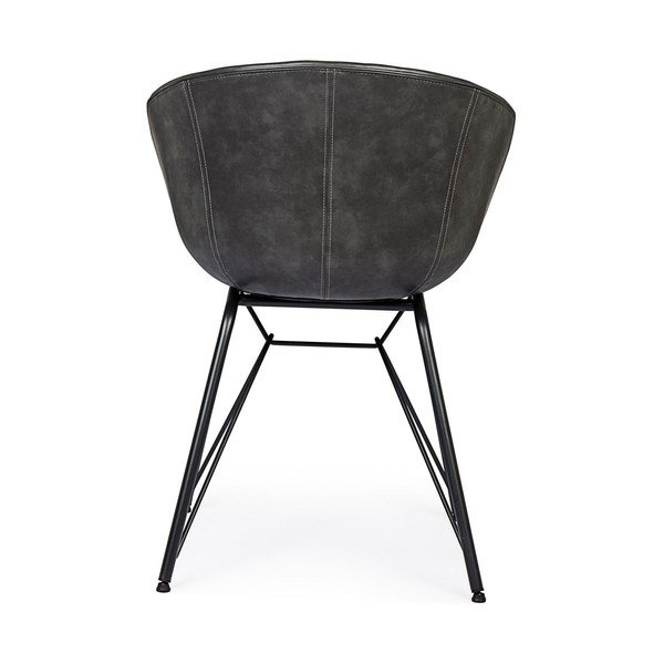 Tamno siva podstavljena blagovaonska stolica Warhol – Bizzotto-image-4