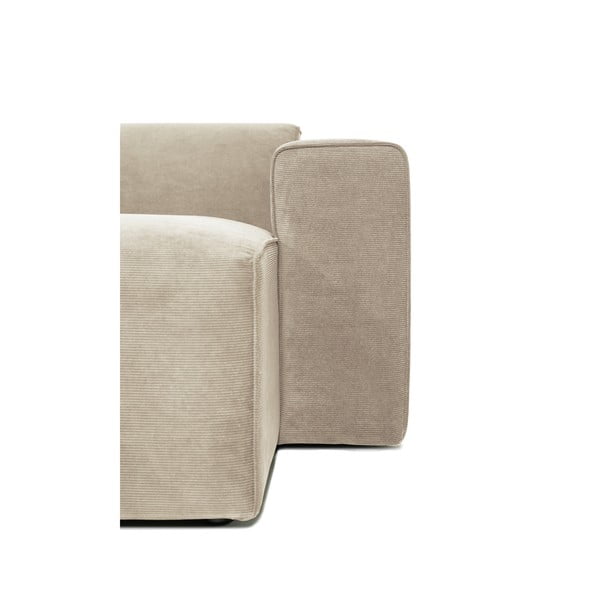 Bež baršunasta modularna sofa u obliku slova U Scandic Sting, desni kut-image-4