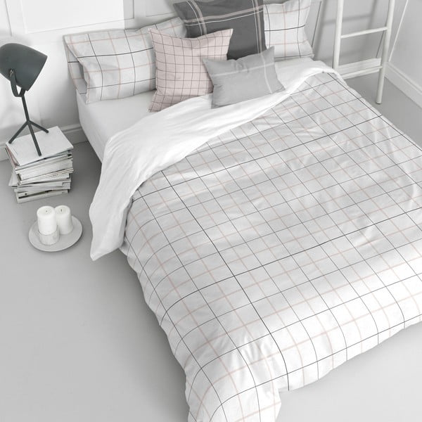 Pamučna navlaka za pokrivač Blanc Tartan, 200 x 200 cm-image-2