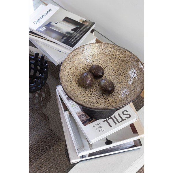 Crna/bež zdjela od kamenine ø 31,5 cm By Hand  – Mette Ditmer Denmark-image-1