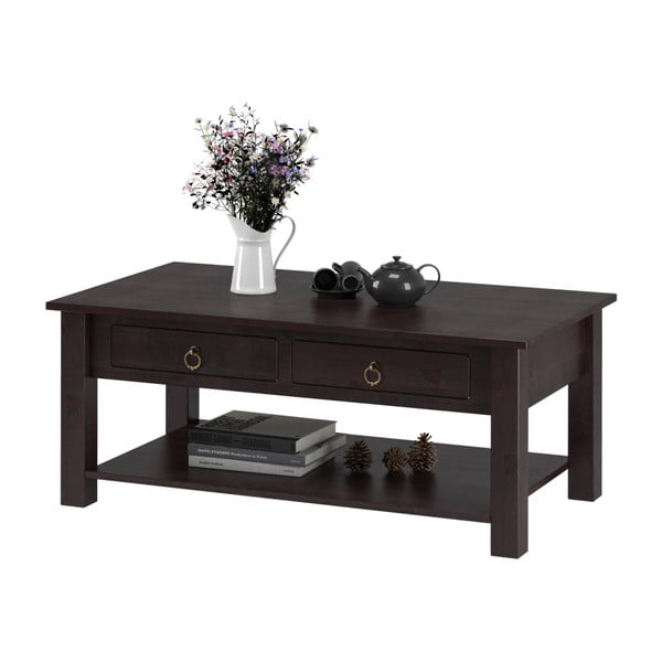 Tamnosmeđi stolić od borovine Støraa Inda-image-1