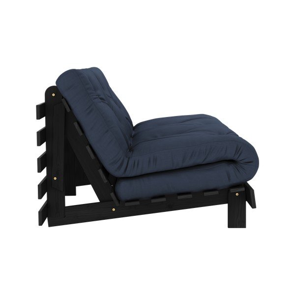 Tamno plava sklopiva sofa 160 cm Roots Black Night – Karup Design-image-4