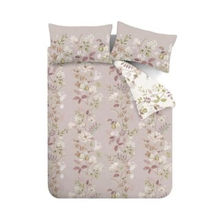 Ružičasta pamučna posteljina za bračni krevet/za produženi krevet 230x220 cm Francesca Floral – Bianca