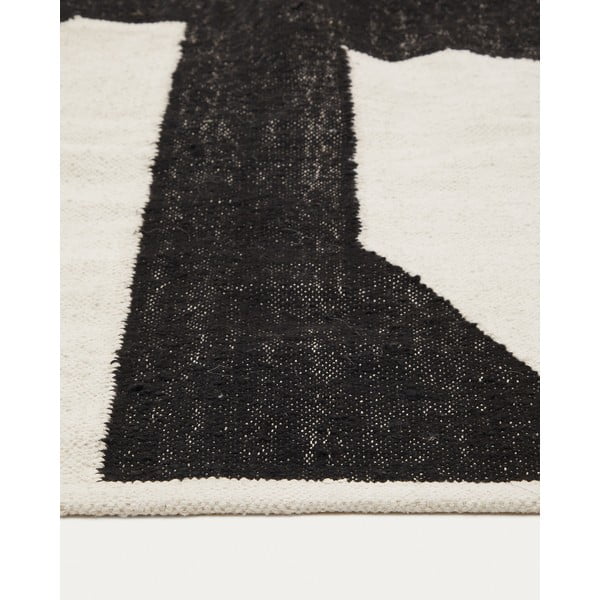 Crni/krem obostrani/ručno rađen tepih od mješavine jute 160x230 cm Sotty – Kave Home-image-4
