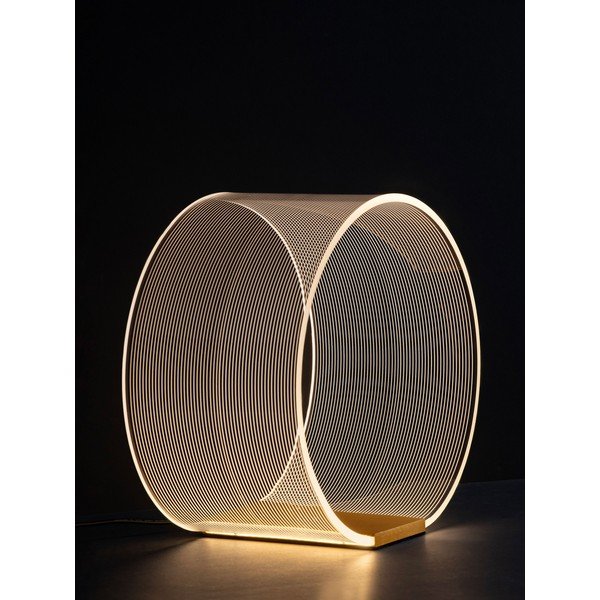 LED stolna lampa aluminijska s mogućnosti zatamnjivanja u zlatnoj boji sa sjenilom od akrilnog stakla (visina 28 cm) Valentin – Nova Luce-image-4