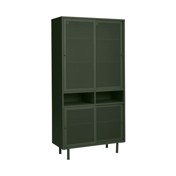 Tamno zeleni metalni ormarić s kliznim vratima 90x180x40 cm Veep – Unique Furniture-image-2