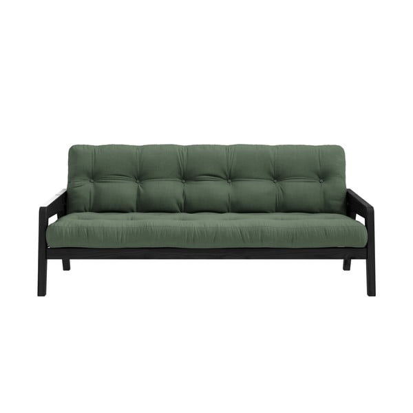 Promjenjivi kauč 204cm Karup Design Grab crna / maslinasto zelena