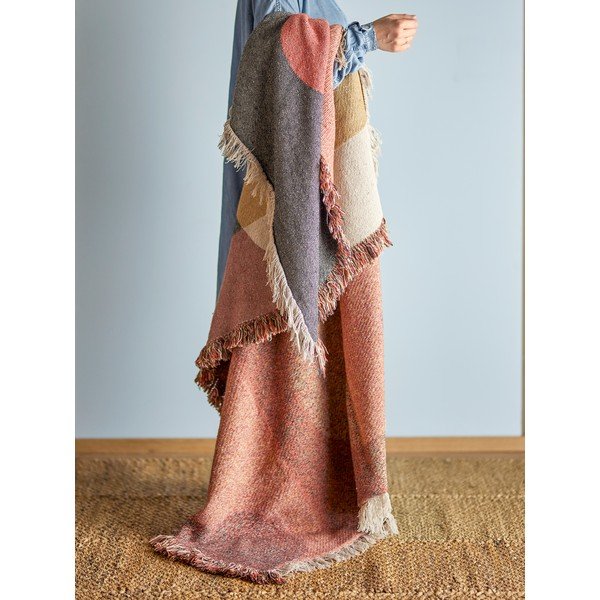 Smeđa deka od recikliranog pamuka 130x160 cm Arni – Bloomingville-image-1